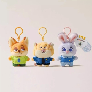 正品尼克狐疯狂动物城周边朱迪毛绒公仔包包挂件女生可爱背包挂饰