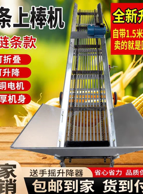 漏粒玉米上棒机双链条输送机