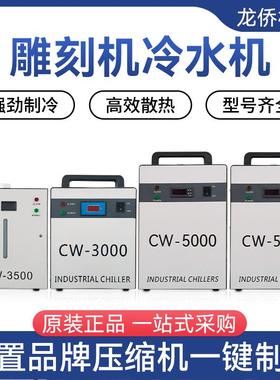 工业冷水机小型循环风冷水冷式激光雕刻切割压缩制冷cw5200水冷机