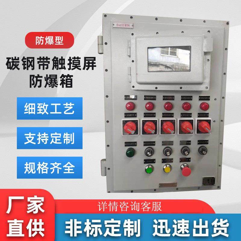 防爆型碳钢带触摸屏防爆箱铸铝合金接线箱不锈钢配电仪表控制