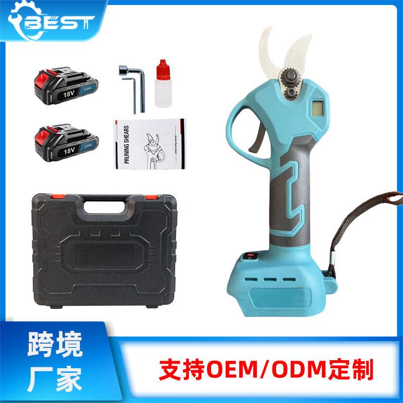 电动修枝剪锂电剪刀剪树枝果树充电式数显园林跨境专用剪枝工具图片