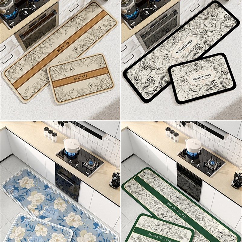 硅藻泥厨房地垫防滑防油免洗可擦吸水垫新款美式防脏脚垫耐脏地毯