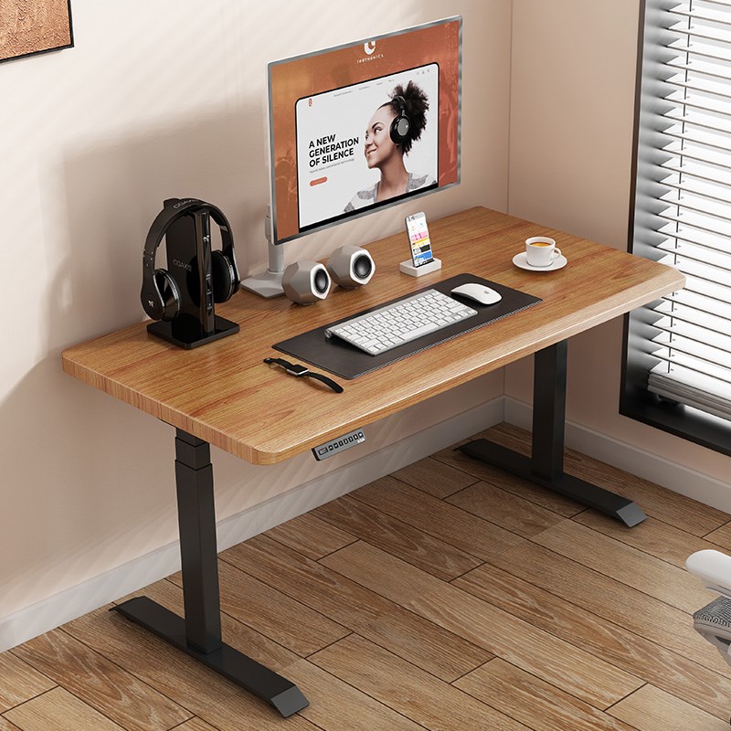 达宝利DZ301电动升降桌站立式电脑桌学生学习桌家用书桌实木办公