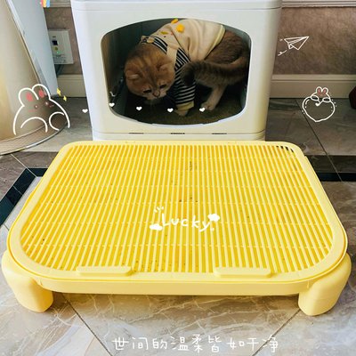 猫砂垫猫垫子防带出外溅宠物用品塑料猫厕所猫咪双层控砂垫猫砂盆