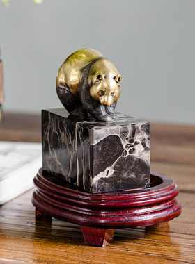 黄铜摆件家居装饰客厅办公室开业礼品玄关汽车装饰家居书房电脑桌