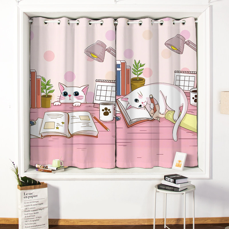 新品公主风卧室窗帘粉色女孩房间全遮光北欧简约成品遮阳布儿童房,居家布艺,定制窗帘,淘宝优惠券,粉丝福利购,淘宝优惠卷