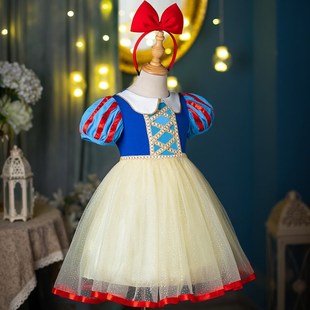 白雪公主裙女童夏天儿童洋气裙子小女孩网纱连衣裙生日礼服夏季