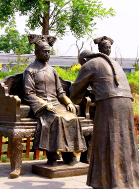 广场礼仪文明雕塑户外大型景观铜雕像定制校园人物雕塑品摆件