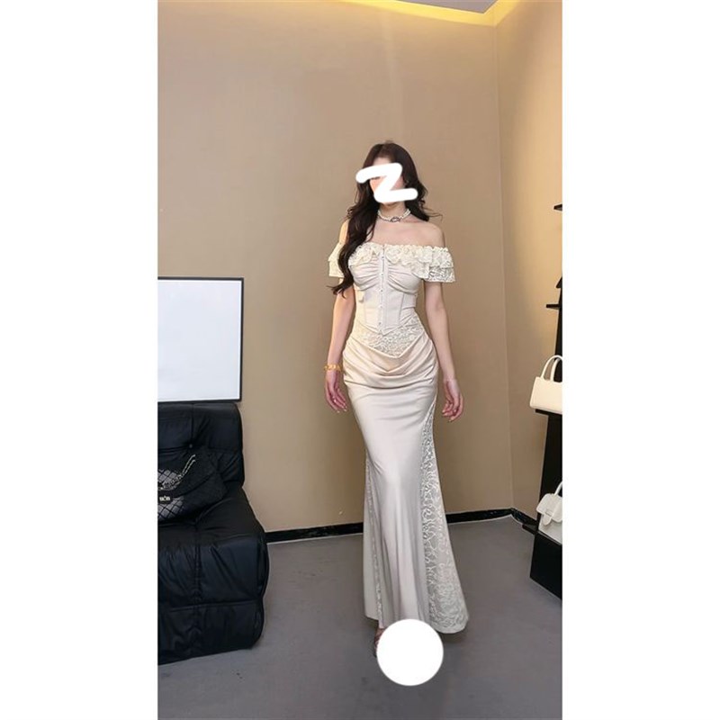 微胖大码法式复古宫廷风高级感两件套女秋季新款一字领上衣半身裙