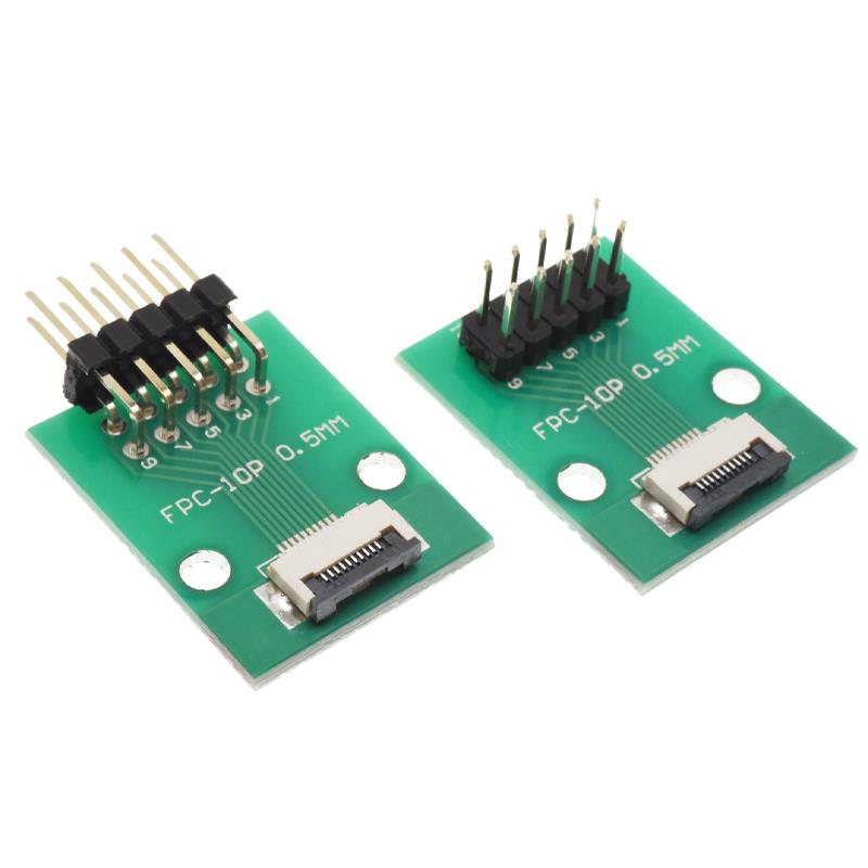 FPC/FFC转接板焊好0.5mm/1.0mm间距连接器转直插2.54软排线转接座