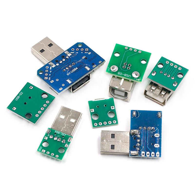 USB转2.0 3.0母座/公头MICRO直插转接板已焊接手机电源数据线模块