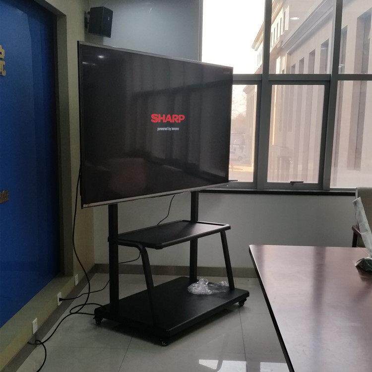 50-100寸视频会议高档电视机落地支架移动推车显示器支架展示架