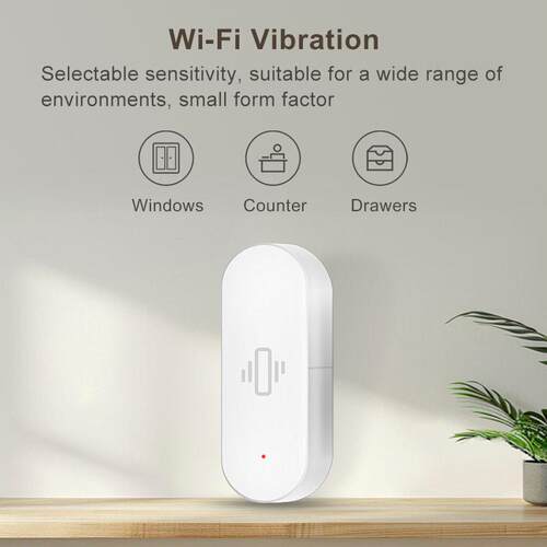 涂鸦wifi振动传感器智能实时检测仪远程运动震动报警门磁