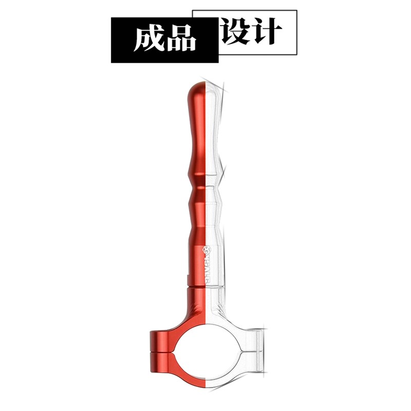 适用电动车摩托车改装边撑铝合金侧踢支架脚踢架辅助延长杆