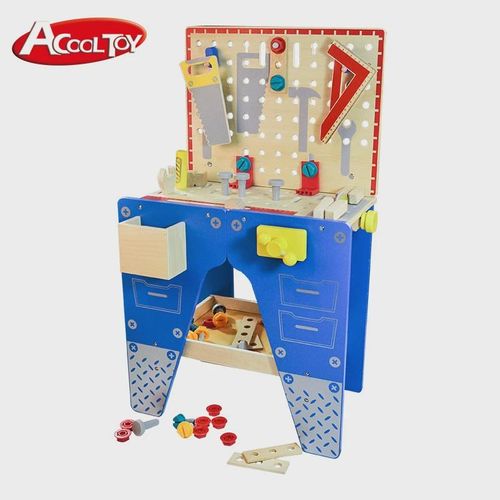 男孩仿真木质工具台玩具桌椅宝宝钻螺丝螺母螺丝刀儿童拧螺丝