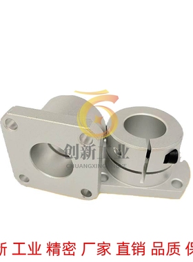 光轴导向轴支座STHWRL/GBL02法兰轴承座开口加长型45号钢制电镀镍