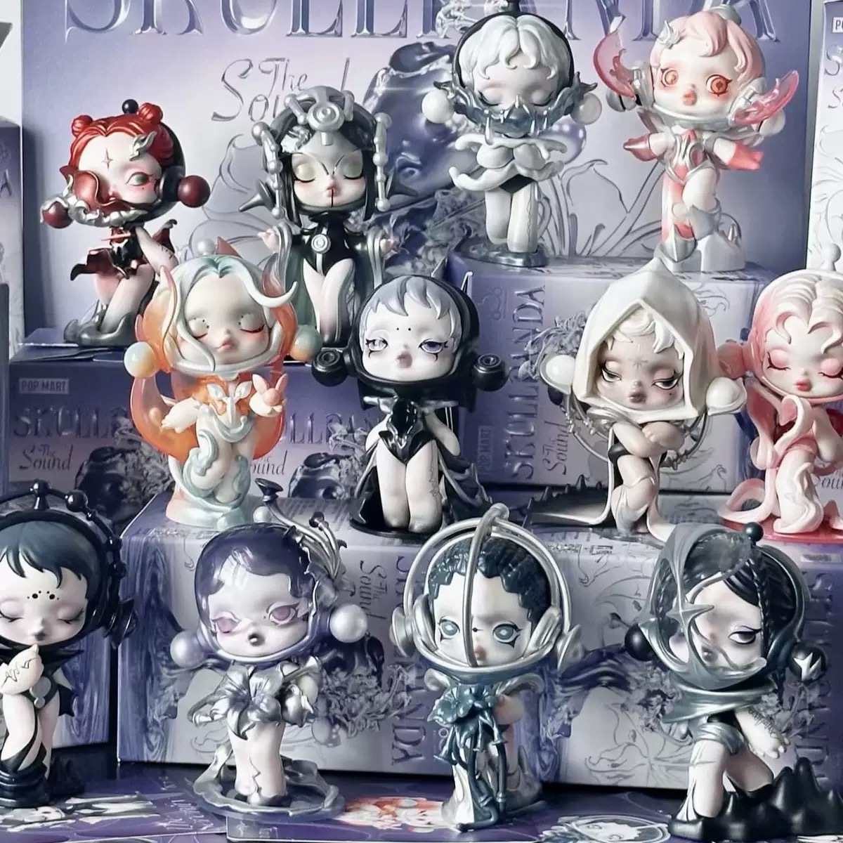 泡泡玛特盲盒SKULLPANDA声音系列SP手办公仔摆件女生礼物玩具