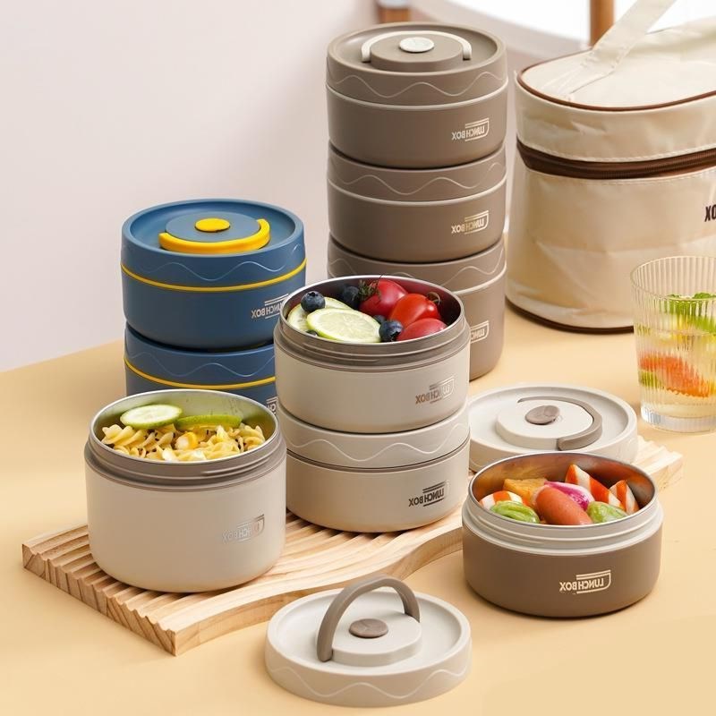 Stainless steel insulated lunch box, bento lunch box饭盒