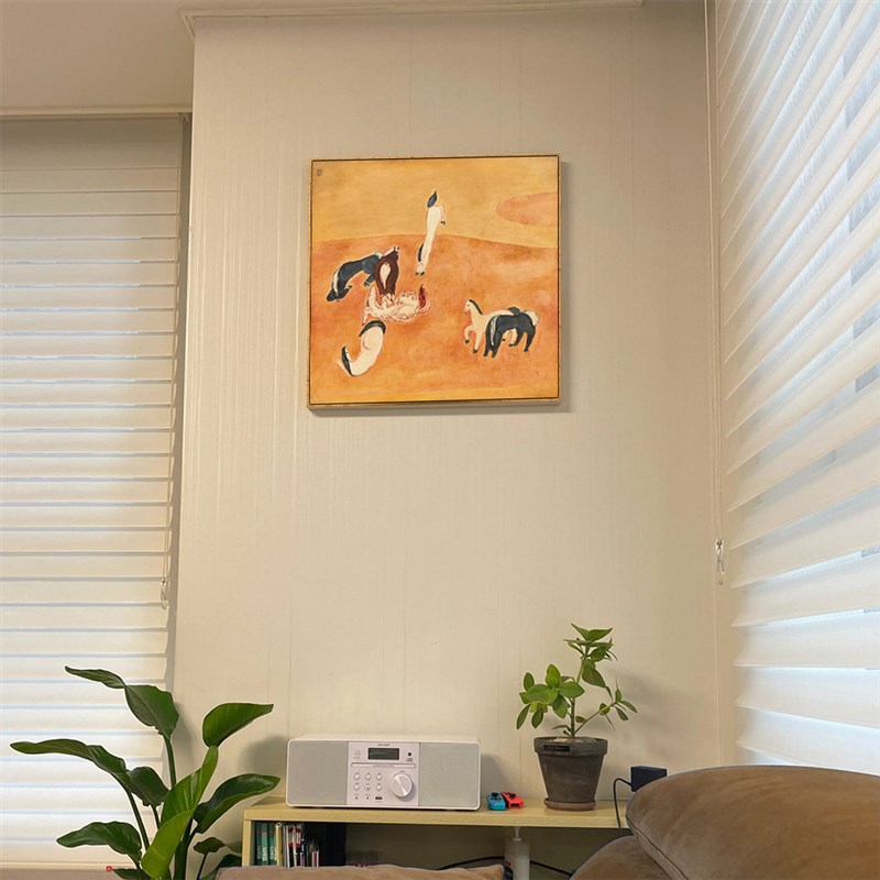 常玉动物马挂画客厅书房小众艺术风墙壁画组合墙画装饰画世界名画图片