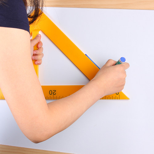 淘禧三角尺套装50cm文具尺子大号教学绘图直角尺子学生塑料三角板