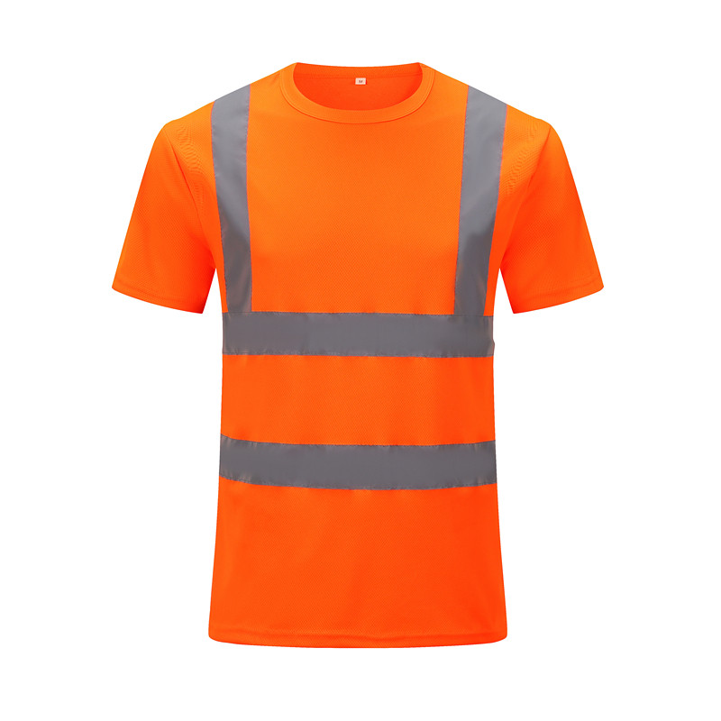 反光T恤夏季男女管理人员荧光衣道路安全工作服环卫服翻领衫包邮