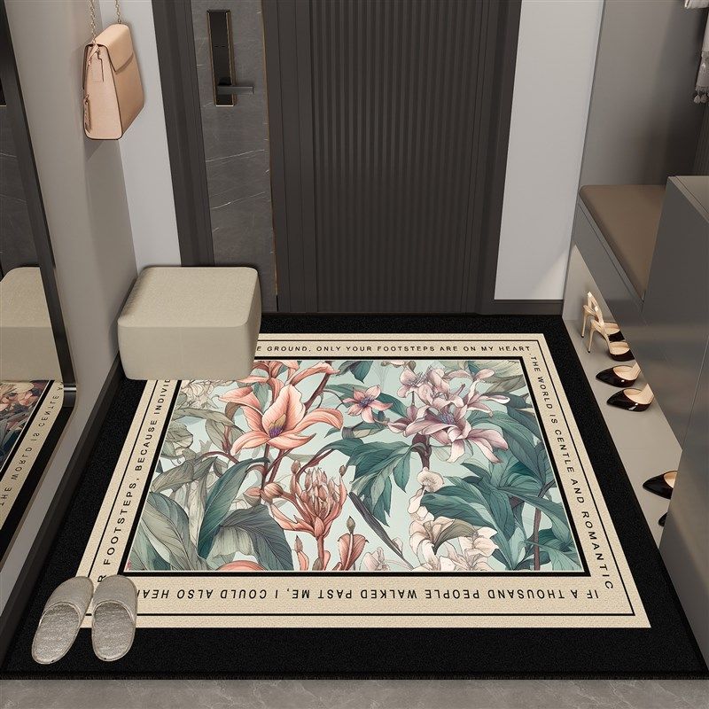 美式入户门地垫大门口进门门垫轻奢高级感定制玄关脚垫防滑可裁剪,居家布艺,入户地垫,淘宝优惠券,粉丝福利购,淘宝优惠卷