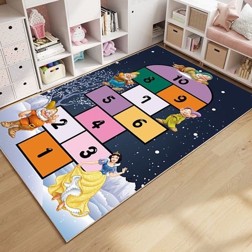 卡通跳房子地毯 卧室整铺床边毯客厅沙发毯数字玩耍地垫