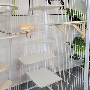 獒运自由空间猫笼平台阶梯木制楼梯跳板攀爬休息玩耍太空舱窝白色