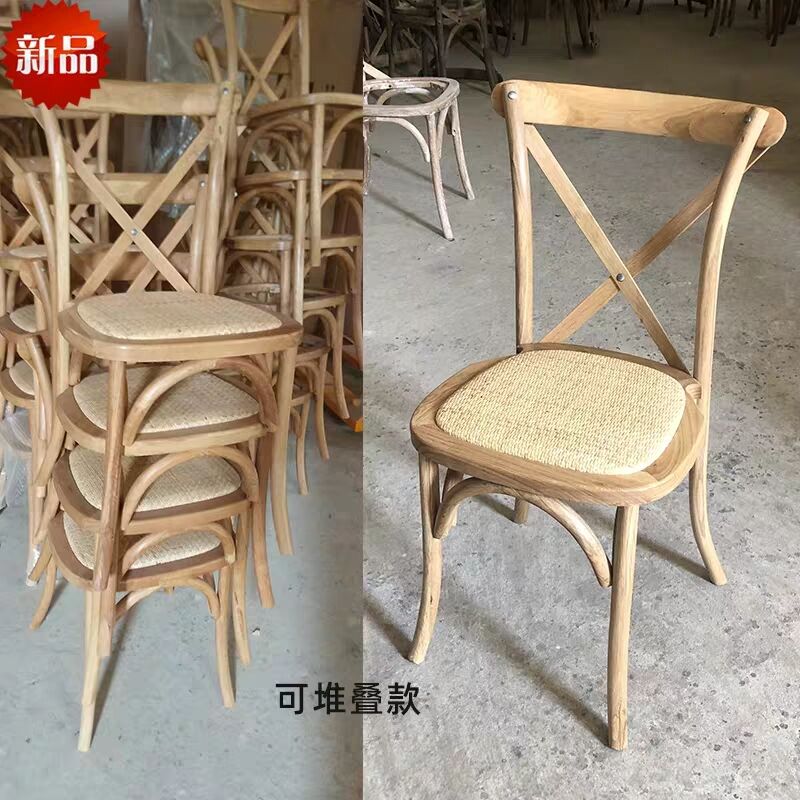 美式铁艺实木餐椅复古靠背餐椅休闲咖啡厅酒店椅子电脑椅餐厅椅