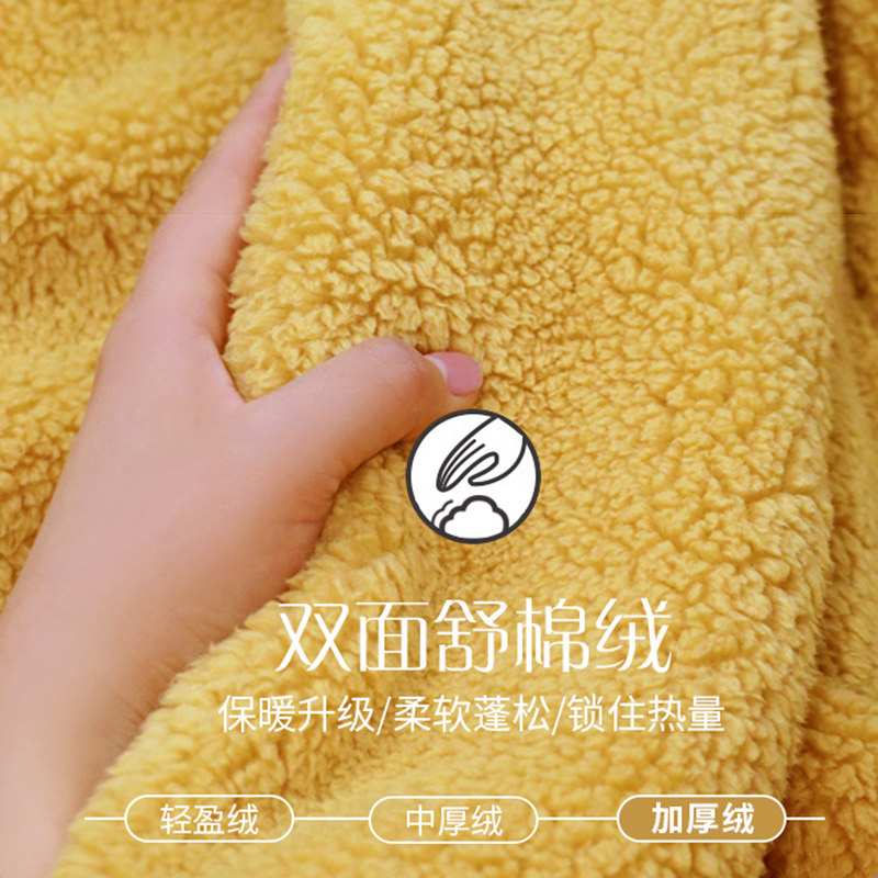 加绒双面珊瑚绒加肥加大码男士秋冬季浴袍睡衣睡袍女情侣加厚长版