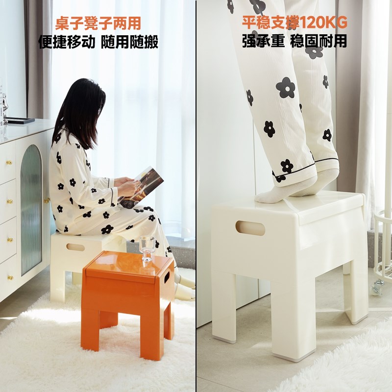 格美居小凳子入户家用换鞋凳客厅创意多功能储物凳门口穿鞋矮凳