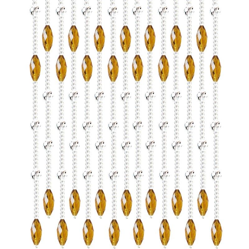 依古拉水晶珠帘门帘玄关隔断成品帘子挂帘吊客厅屏风橄榄切面 454