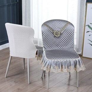 轻奢异弧形大靠背椅子套垫连一体 全包餐桌座椅坐垫防滑尘椅套罩