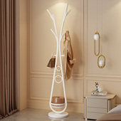 奶油风卧室挂衣架落地创意时尚 衣帽架铁艺加固房间不占空间大衣架