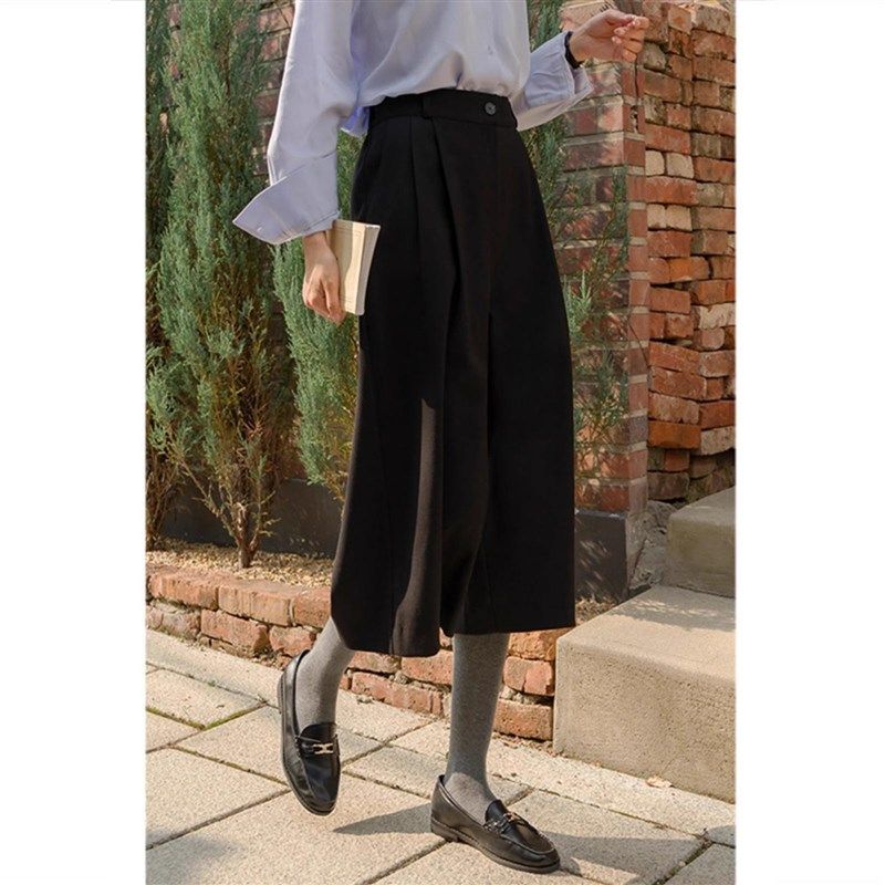 毛呢八分阔腿裤女士秋冬新款高腰加厚直筒裤小个子宽松七分呢子裤,女装/女士精品,大码裤装,淘宝优惠券,粉丝福利购,淘宝优惠卷