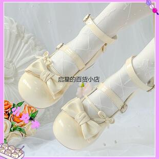 小丸子落寻森原创可爱低跟日常甜甜olita鞋doll感百搭lo鞋小皮鞋