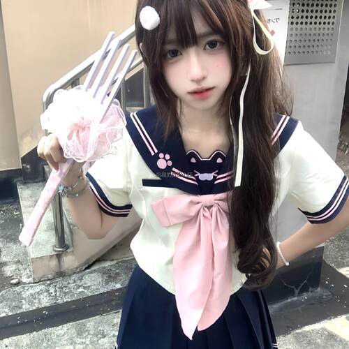 肥猫jk【喵喵物语】原创日系幼稚园水手服萌系可爱软妹JK制服套装