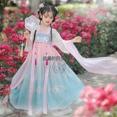女童汉服古风连衣裙新款