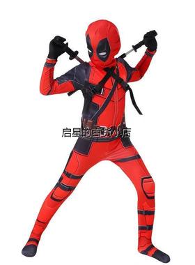Deadpool死侍衣服儿童成人cos服连体紧身衣万圣节角色扮演服装