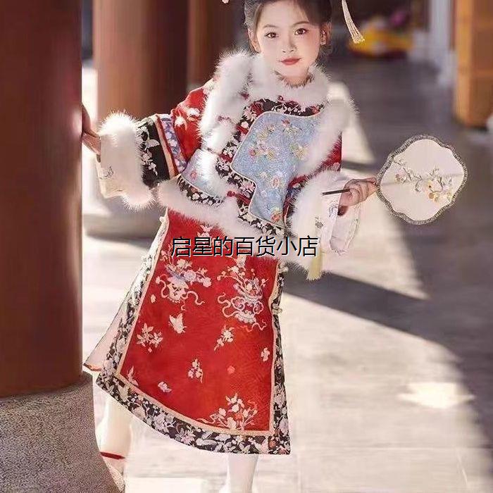 新款汉服拜年儿童女童古
