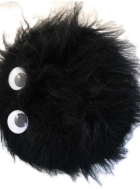 炸毛小怪兽 黑色毛绒椅子小凳子蘑菇凳家居摆件拍照道具网红装饰