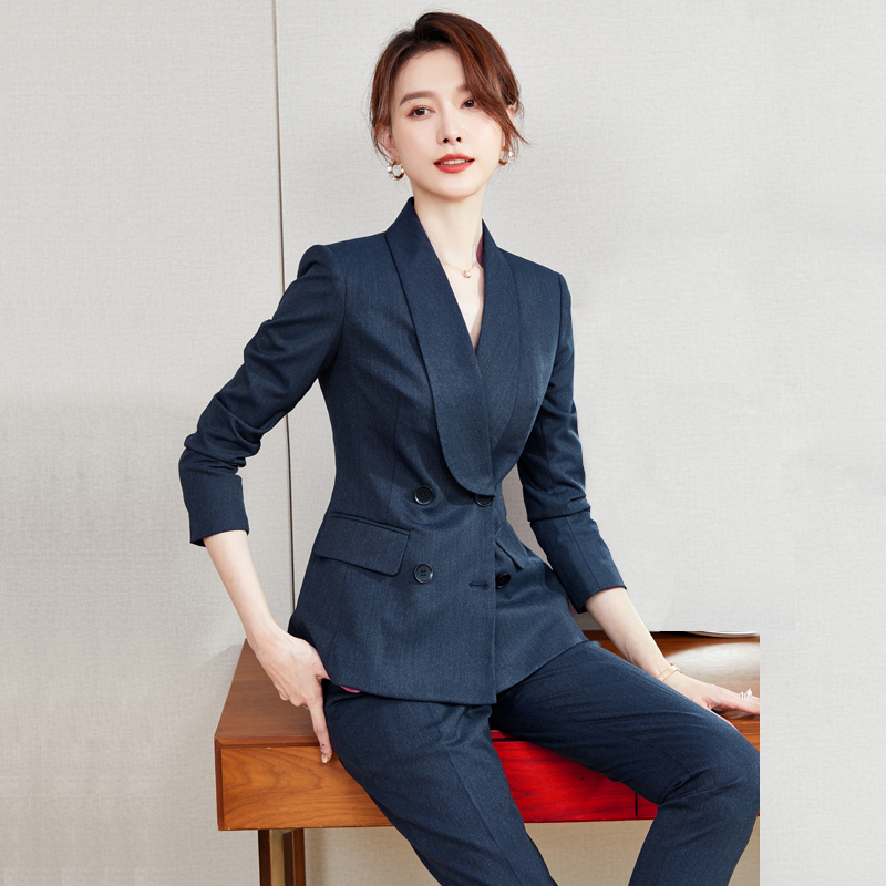 高端职业西装套装2021春季新款公务员面试服装女西服外套女工作服