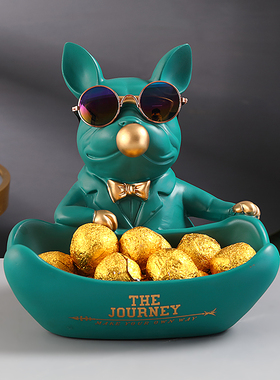 可爱创意进门口玄关钥匙收纳盒实用摆件装饰品遥控器杂物收纳盘