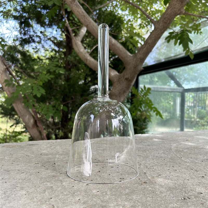 6-7寸透明手持钵水晶钵音乐碗采耳瑜伽头疗钵乐器包邮送棒手持钵