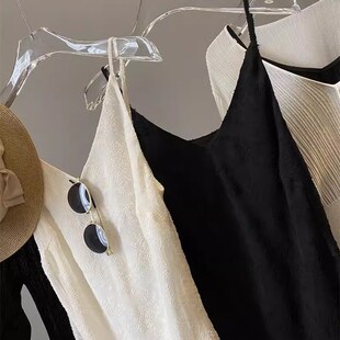 唯美女主角!植绒网纱优雅气质垂坠吊带裙篙级感轻奢鱼尾连衣裙