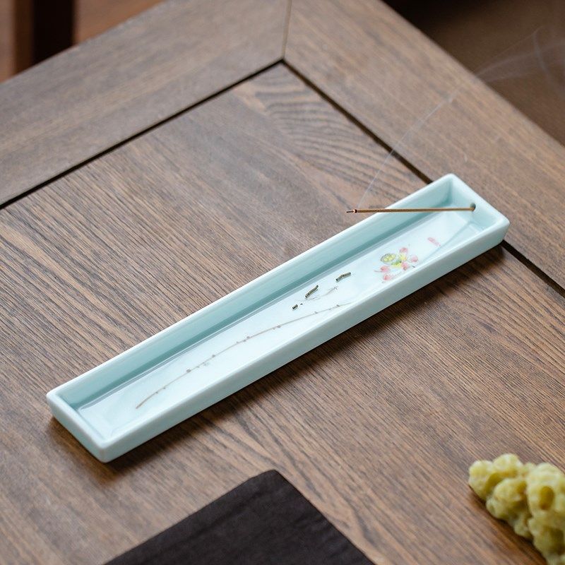 素功瑾礼景德镇手绘鱼戏荷花禅意陶瓷线香香插新中式家用创意香座,家居饰品,香托/香盘/香座/香插,淘宝优惠券,粉丝福利购,淘宝优惠卷