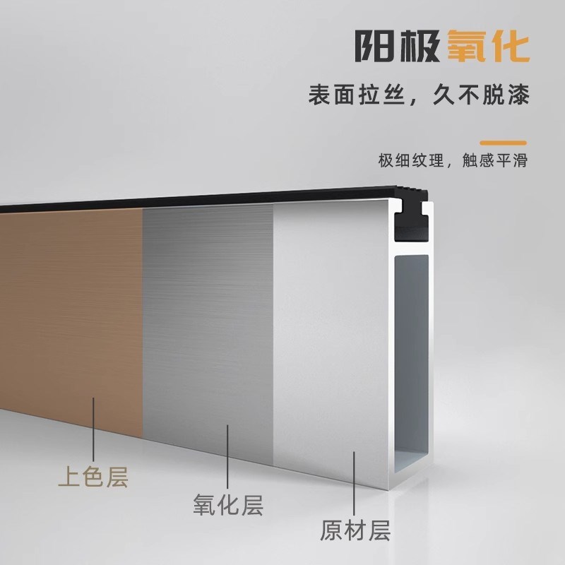 方形直角衣杆衣柜橱柜加厚静音挂衣杆侧装衣通挂杆衣帽间衣杆横杆