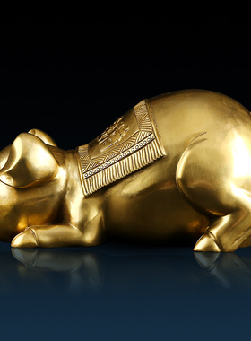 纯铜猪摆件可爱猪存钱罐猪家居装饰品桌面摆设铜猪工艺品生日礼品