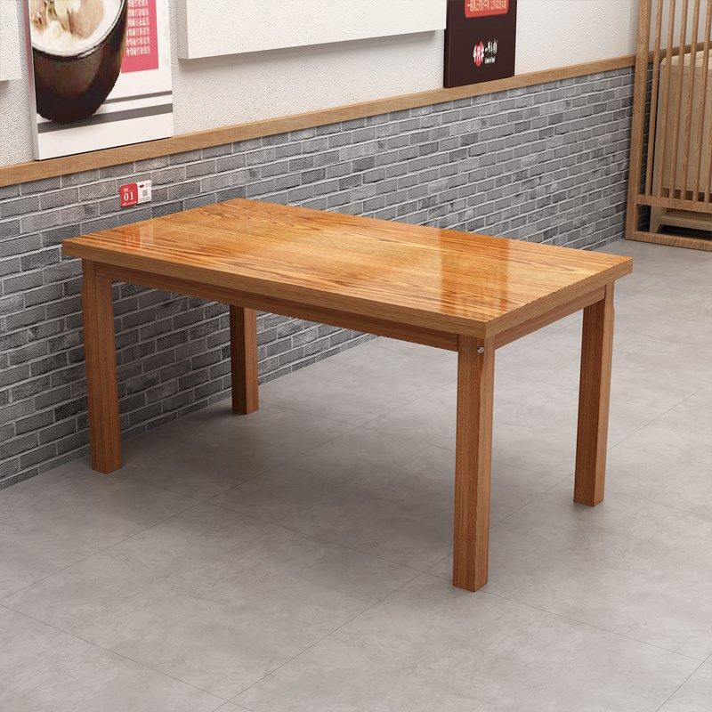 纯实木餐桌商用餐饮桌椅组合火锅饭店面馆快餐食堂吃饭桌子木桌子