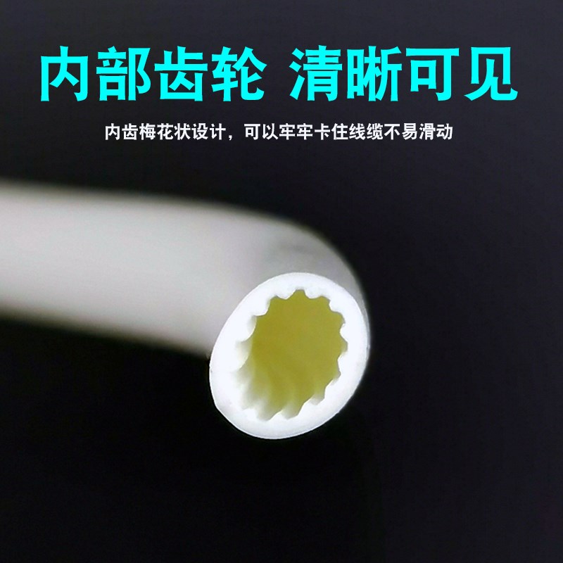 空白号码编码管 PVC机打标记套管线号内齿管0.25-25平方梅花管1.5